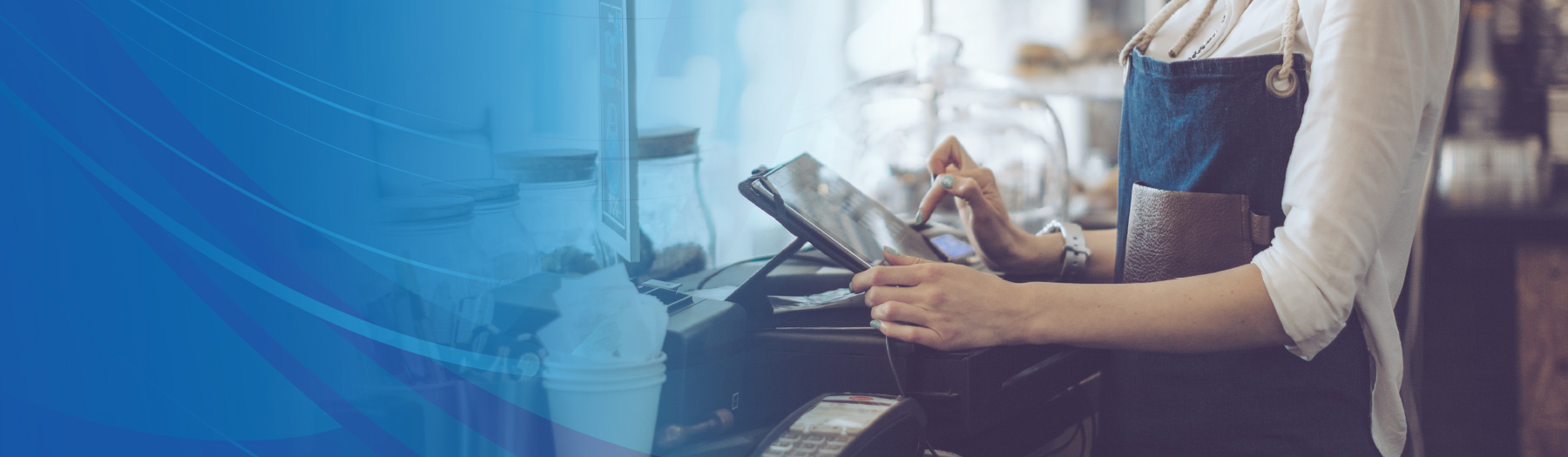 Woman making a remote deposit