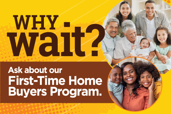 Two groups of smiling families that include multiple generations.
