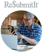 Businessman reviewing successful ReSubmitIt® collections