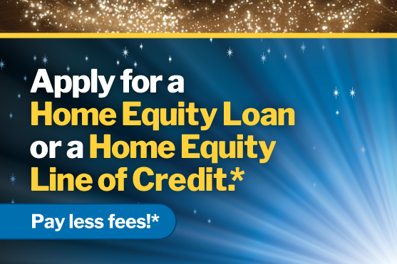 Home Equity promotional text on a starry night sky.